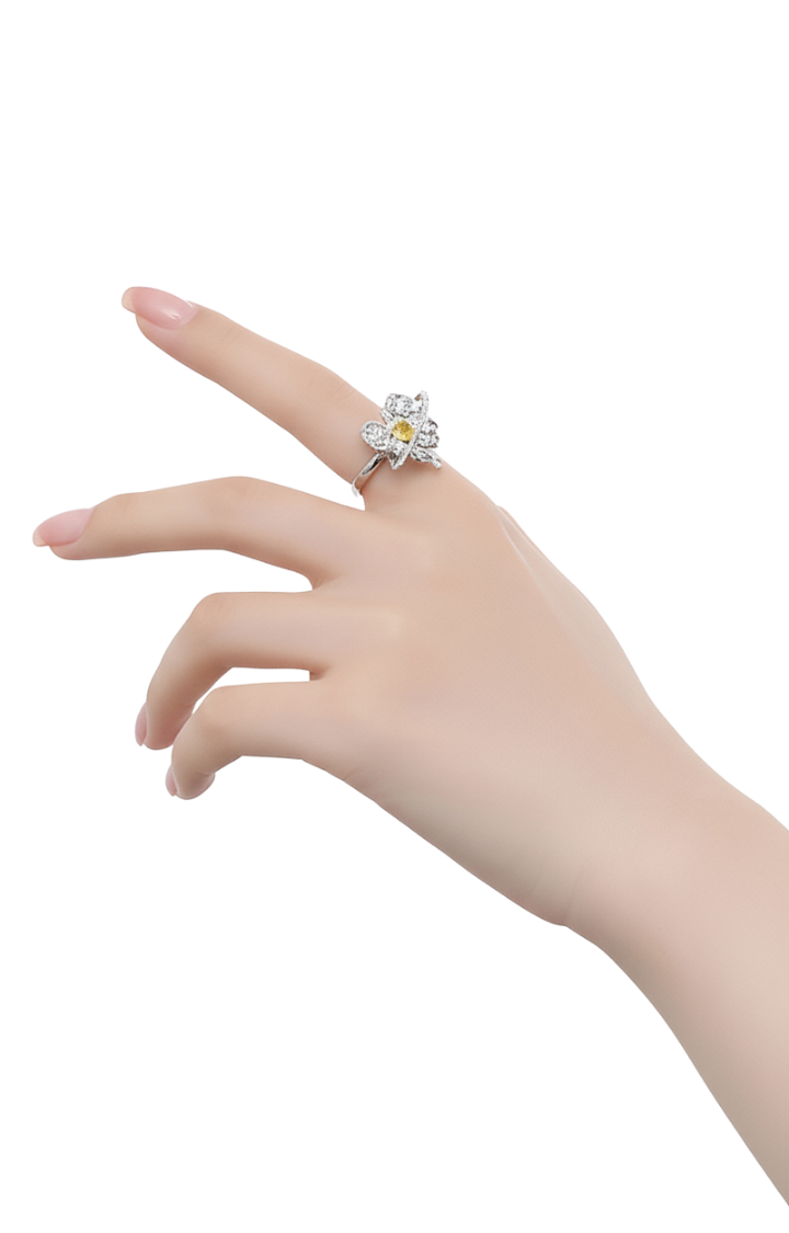 SOLAR FLARE HEART RING