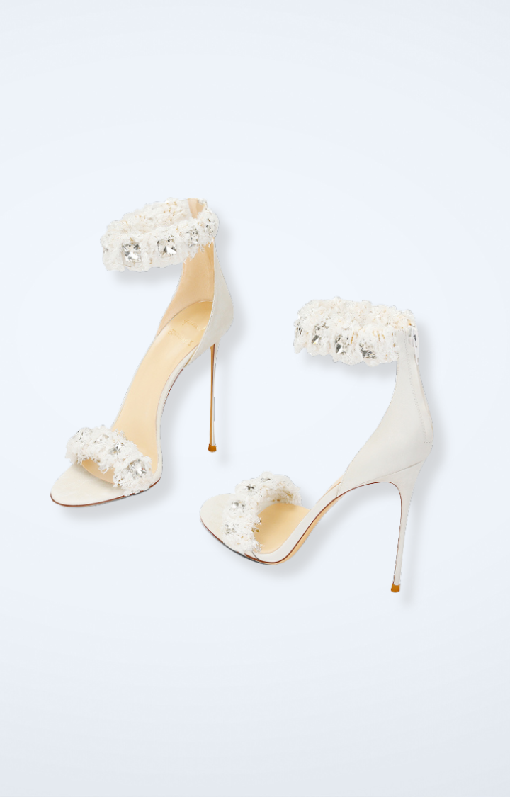 PETAL GRENADE HEELS - FROST WHITE