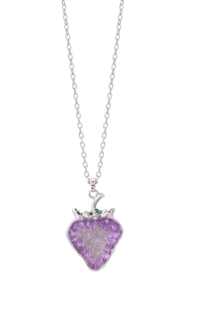 FROSTED STRAWBITES NECKLACE - POISON BERRY
