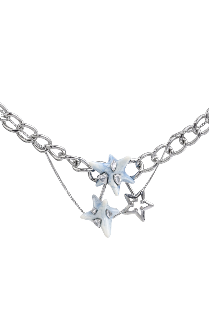 MIRROR STAR CHAIN NECKLACE