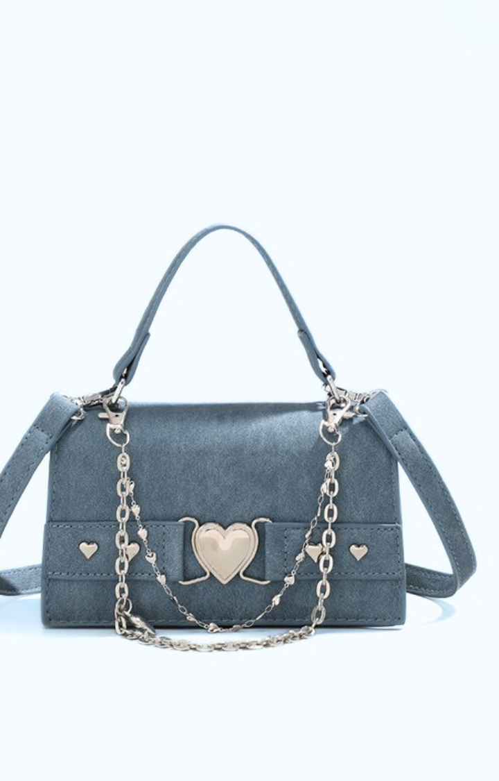 LOCKED HEART CRUSH SHOULDER BAG