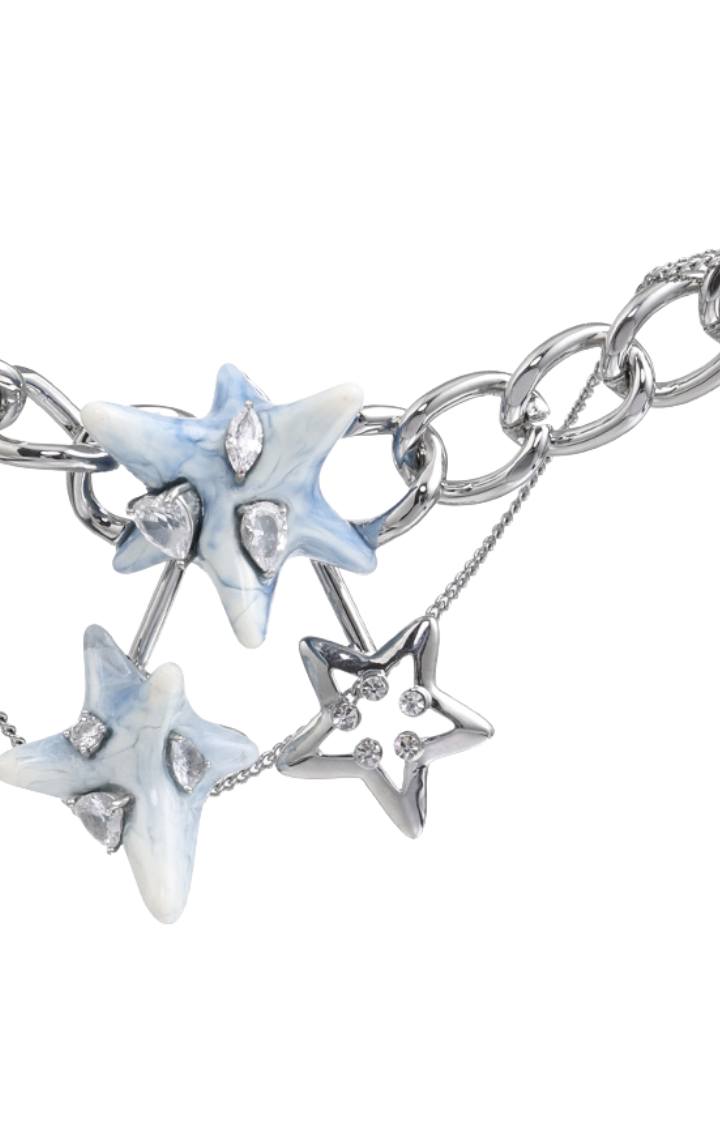 MIRROR STAR CHAIN NECKLACE