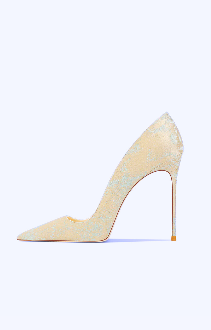 GLITTER BRAT MARBLE STILETTO HEELS IN SOLAR MARBLE CHAOS