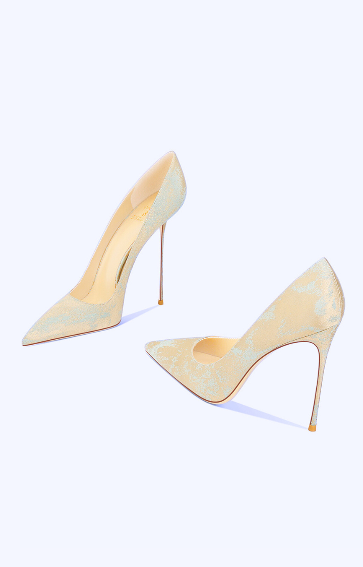 GLITTER BRAT MARBLE STILETTO HEELS IN SOLAR MARBLE CHAOS