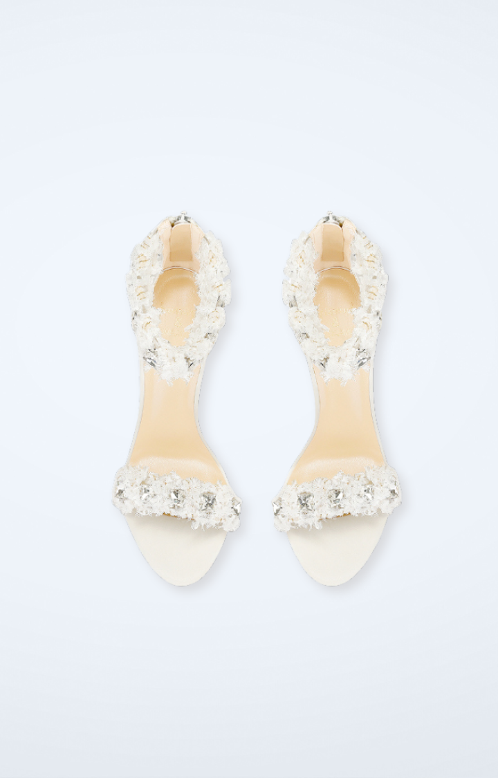 PETAL GRENADE HEELS - FROST WHITE