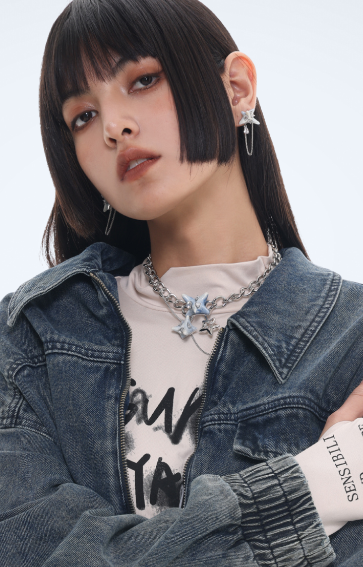 MIRROR STAR CHAIN NECKLACE