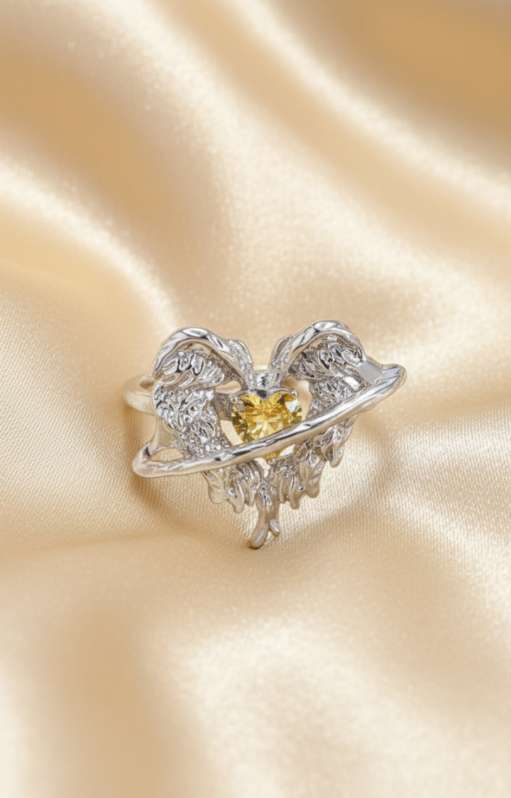 SOLAR FLARE HEART RING