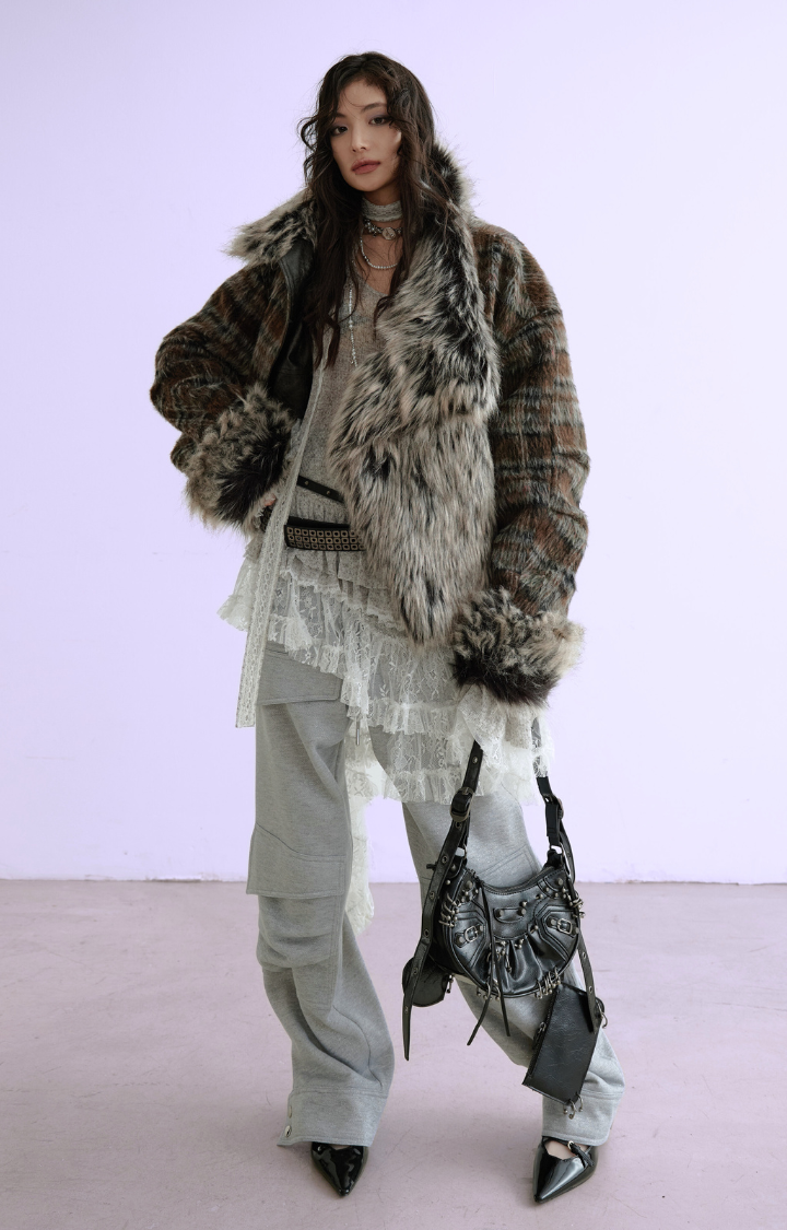 REBEL PELT REVERSIBLE FAUX LEATHER JACKET