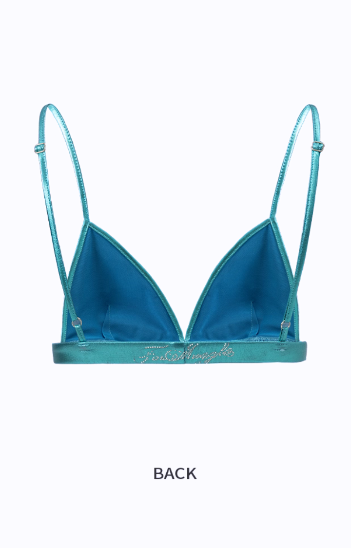 SLICK LICK VINYL INTIMATES SET - ELECTRIC TEAL