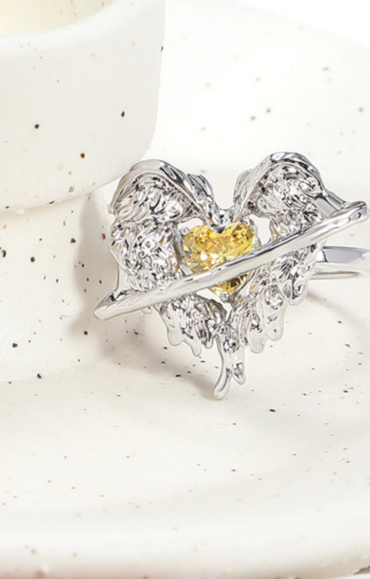 SOLAR FLARE HEART RING