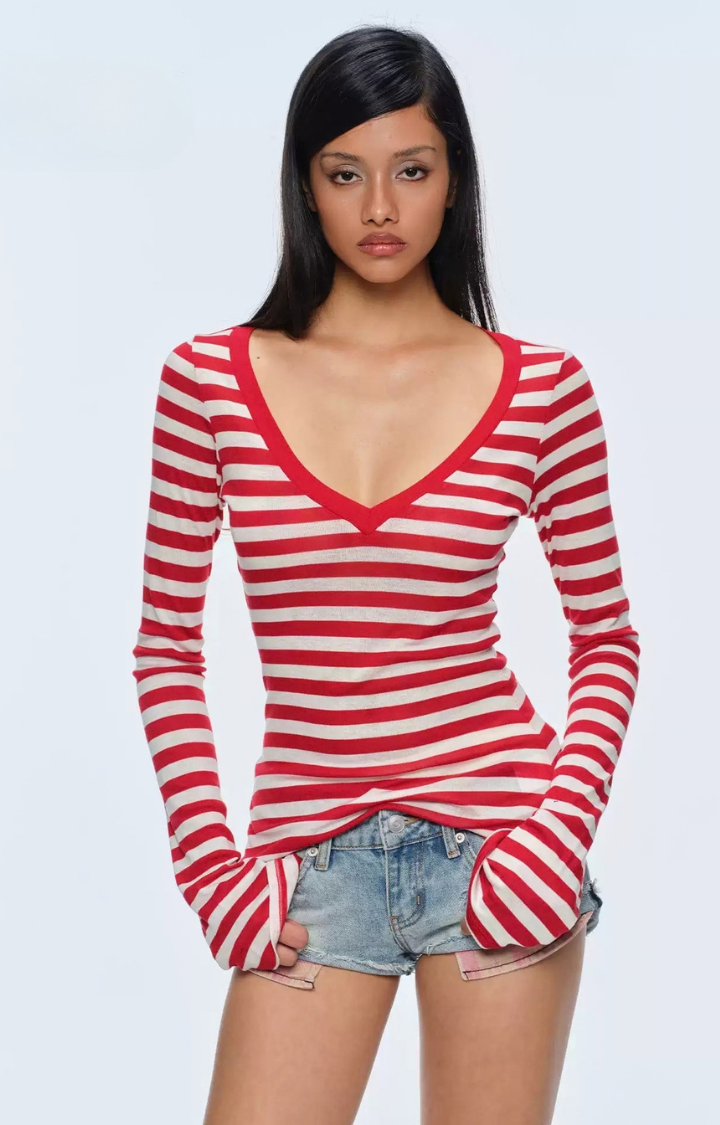 BAD RECEPTION STRIPE TOP