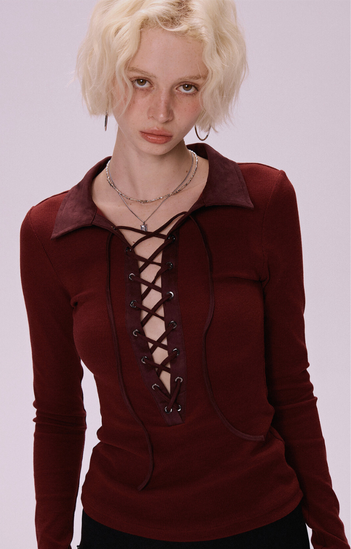 WINE LACE RIOT TOP
