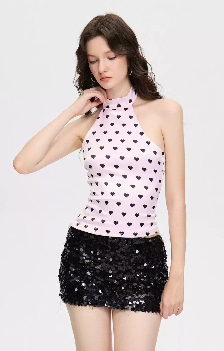 MIDNIGHT STATIC SEQUIN SKIRT