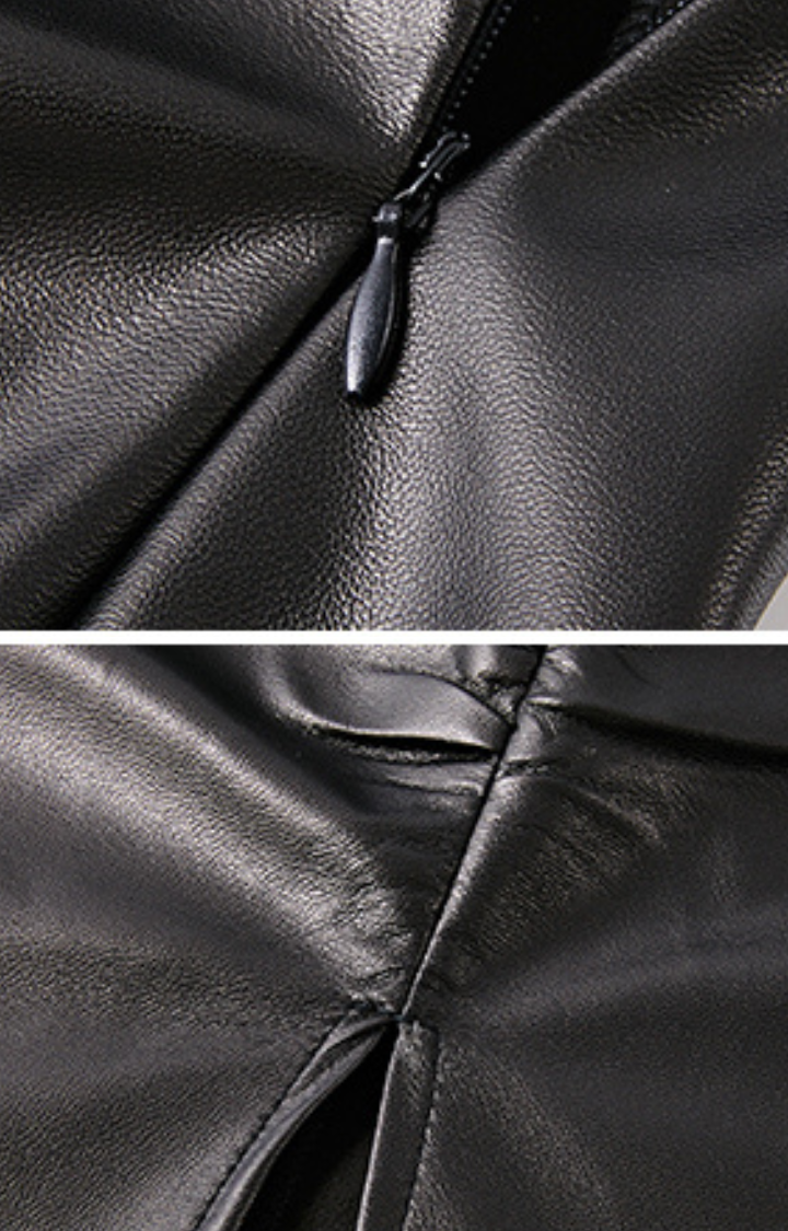 DOUBLE VISION REVERSIBLE FAUX LEATHER MIDI DRESS