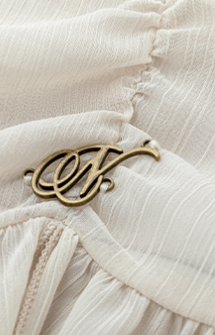 GHOST TIES TIE-UP MINI SKIRT  CREAM
