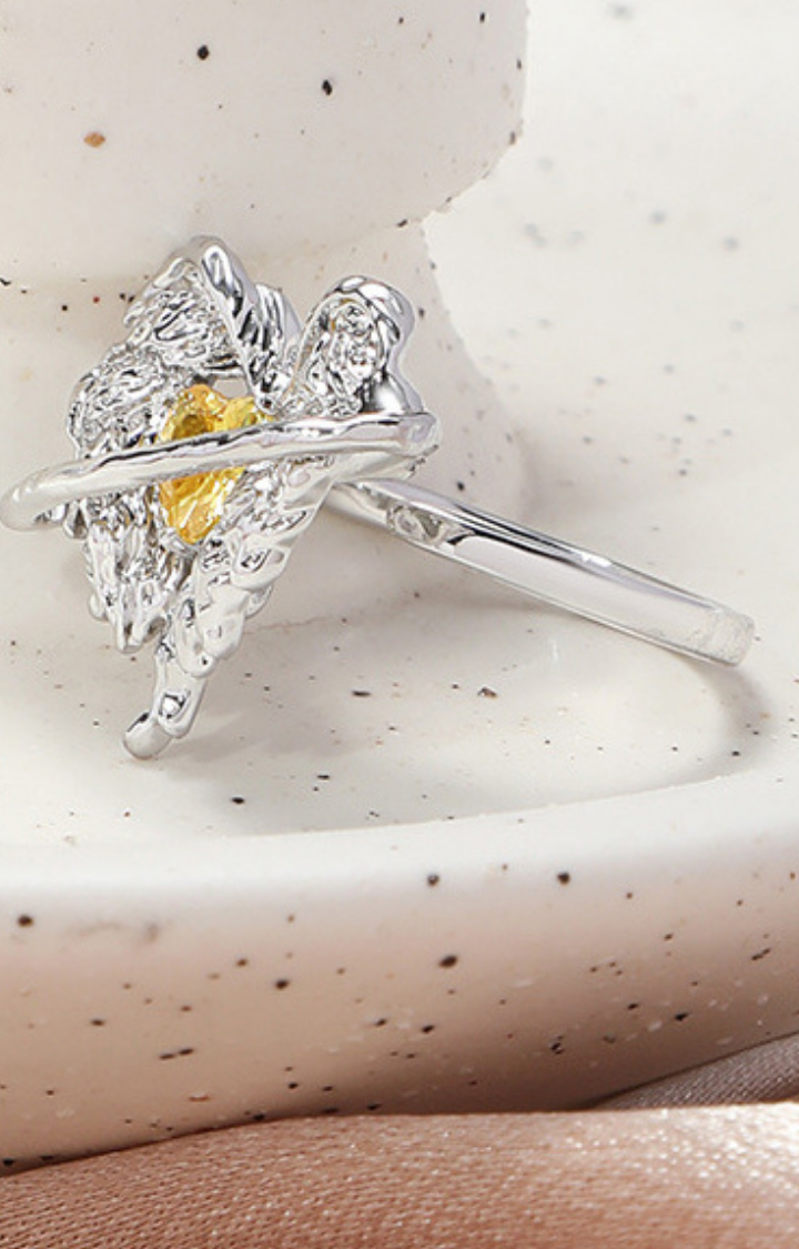 SOLAR FLARE HEART RING