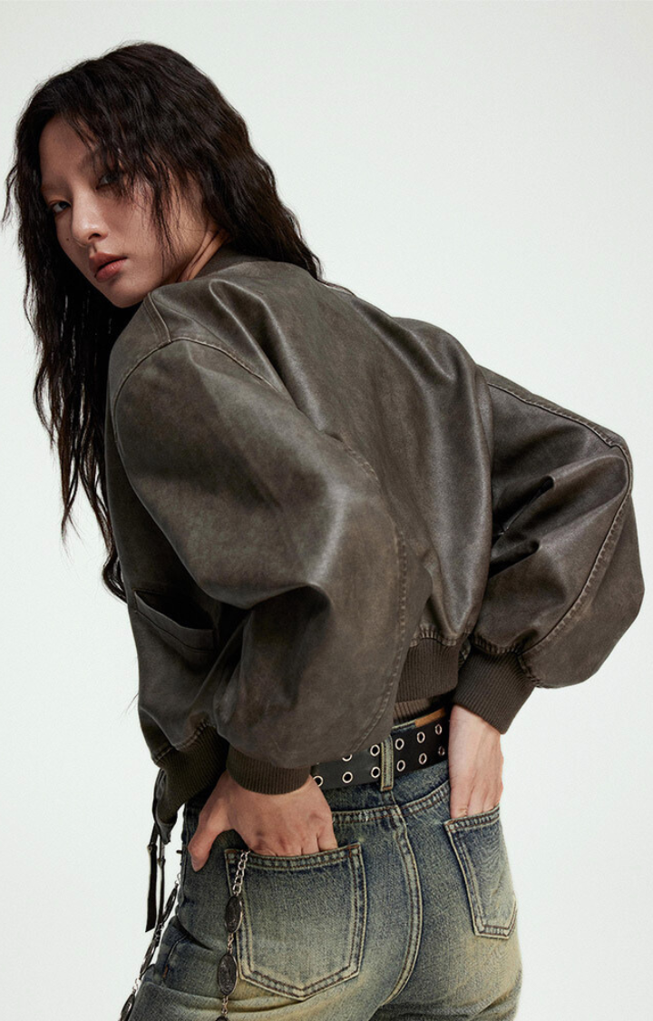 NOSTALGIA BURN BOMBER JACKET