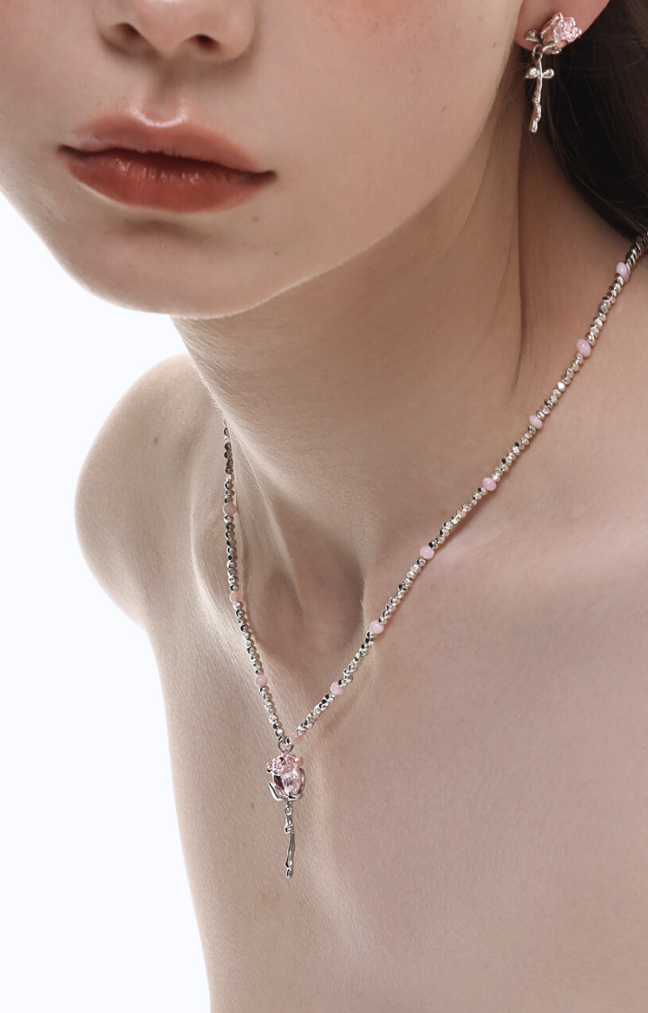 THE ROSE SIN ROSARY EARRINGS