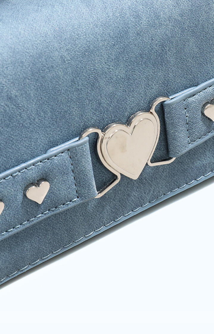 LOCKED HEART CRUSH SHOULDER BAG