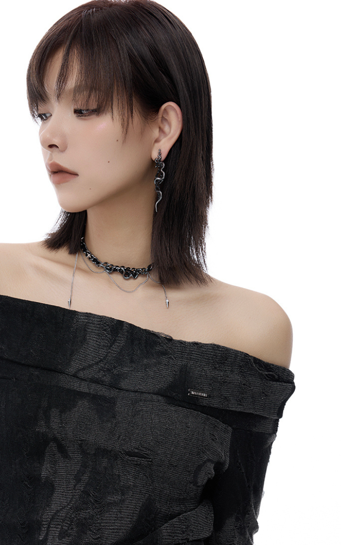 SERPENT FANG DROP EARRINGS