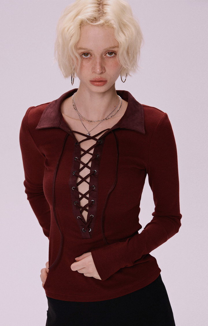 WINE LACE RIOT TOP