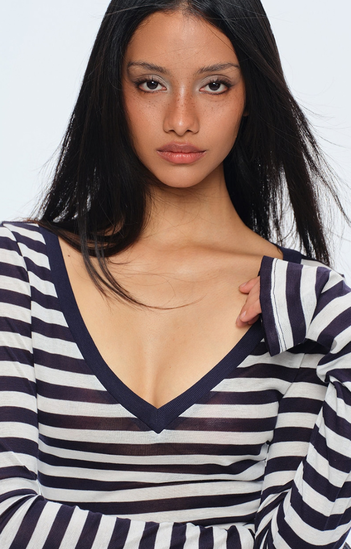 BAD RECEPTION STRIPE TOP