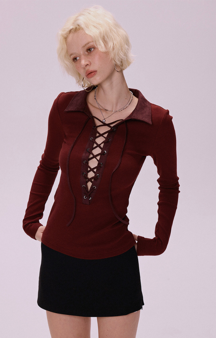 WINE LACE RIOT TOP