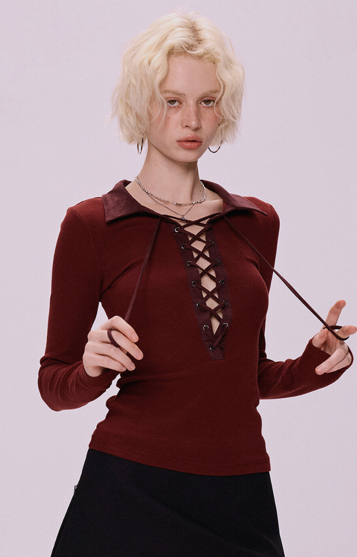 WINE LACE RIOT TOP