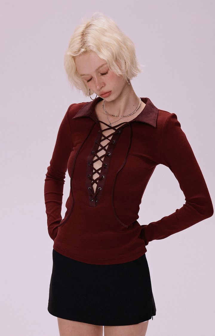 WINE LACE RIOT TOP