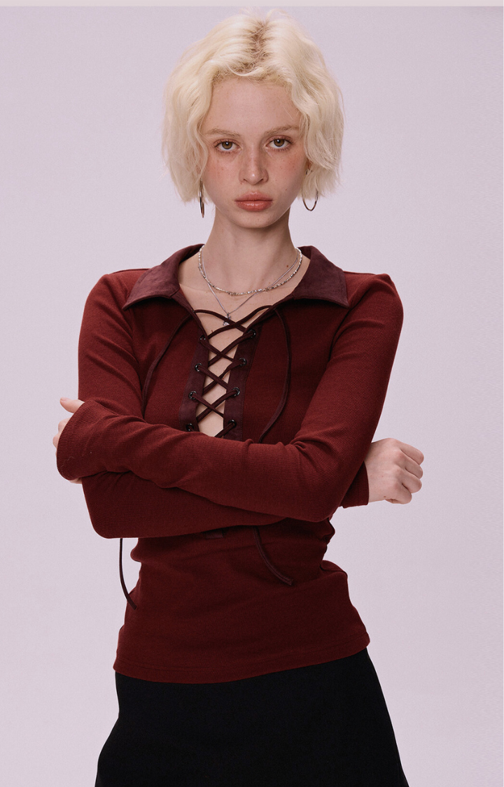 WINE LACE RIOT TOP