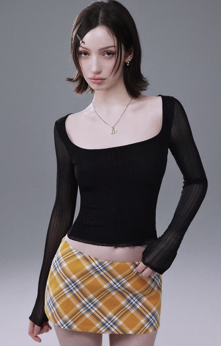 PRIMAL TEASE PLAID MICRO SKORT