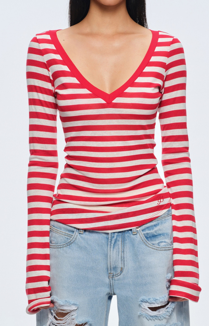 BAD RECEPTION STRIPE TOP