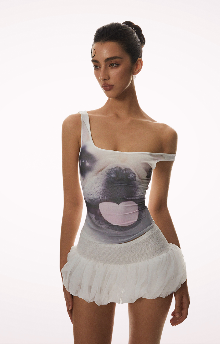 WHITE DREAM LAYERED MINI SKIRT