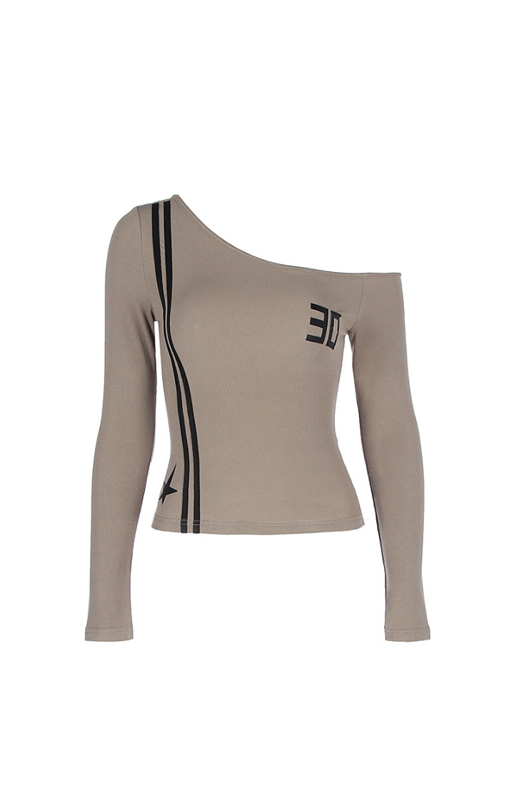 SAINT SIDE-SLIP ONE-SHOULDER CONTOUR TOP