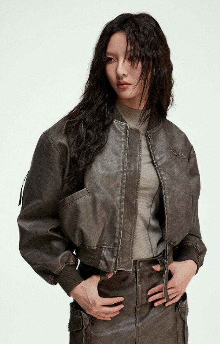 NOSTALGIA BURN BOMBER JACKET