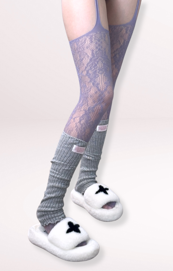 SPIKED LACE GARTER TIGHTS – BABY BRAT SERIES