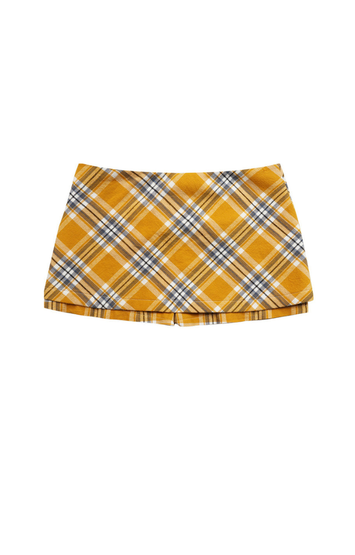 PRIMAL TEASE PLAID MICRO SKORT