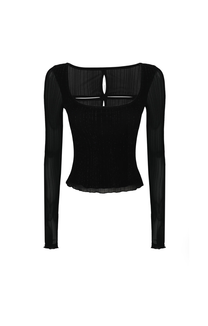 BACKSTAB SHEER SECOND-SKIN TOP