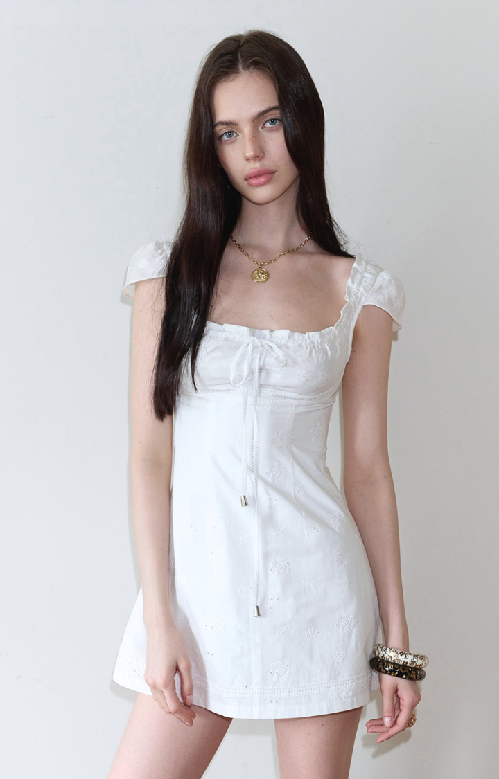 GHOST LACE MINI DRESS