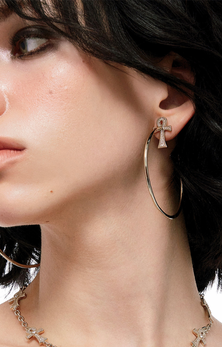 INCA HALO GOLD HOOPS