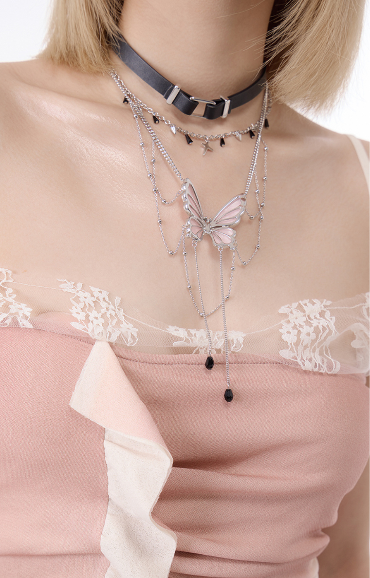 BUTTERFLY CHAIN SLAYER SET - BLUSH POISON