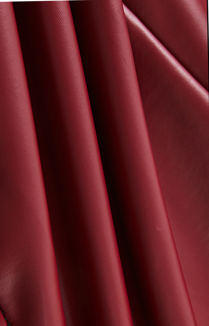 CRIMSON SIREN FAUX LEATHER MERMAID DRESS