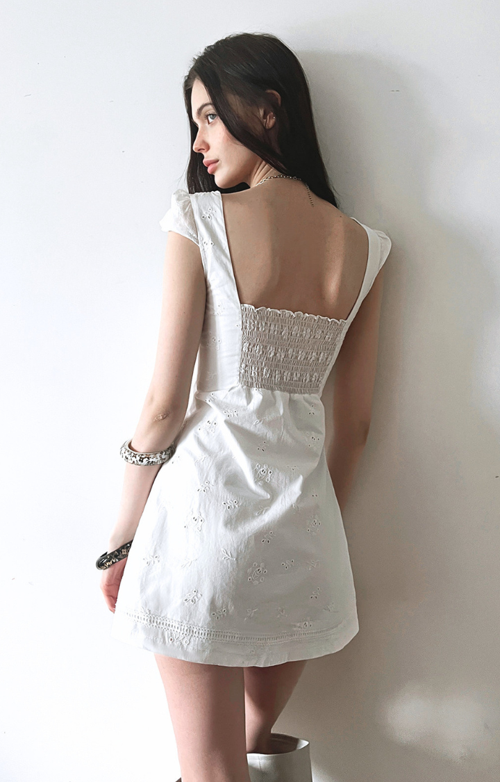 GHOST LACE MINI DRESS