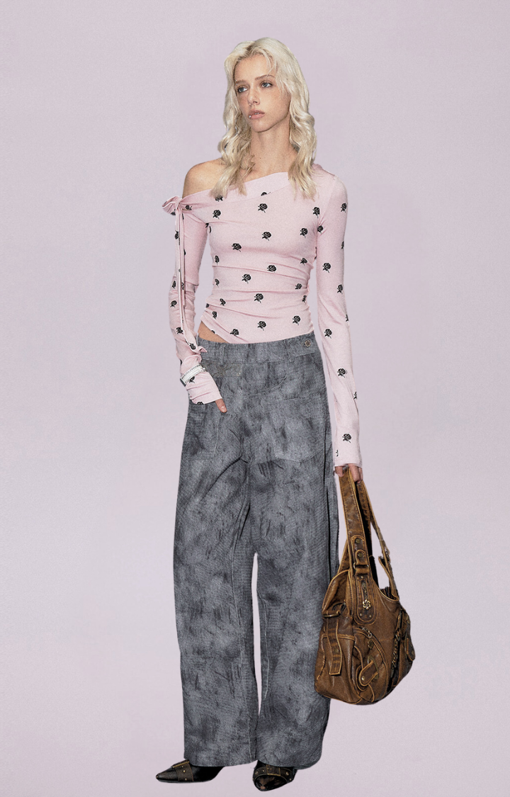 NEVERMORE ROSE SKIN MESH TOP