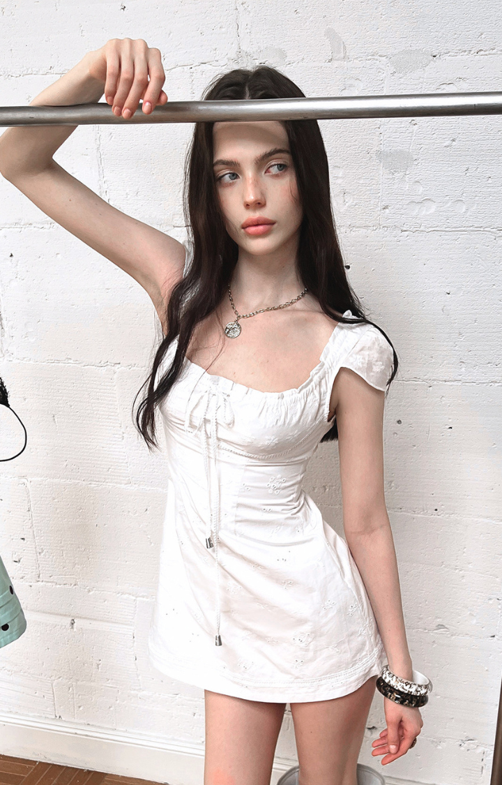 GHOST LACE MINI DRESS