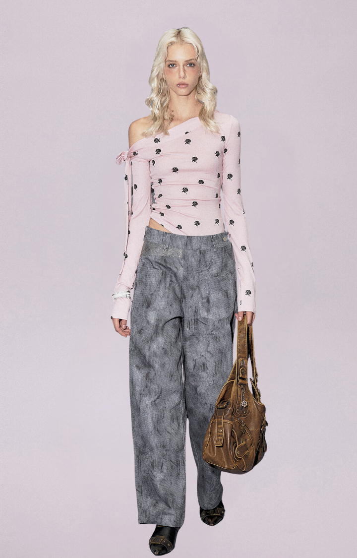 NEVERMORE ROSE SKIN MESH TOP