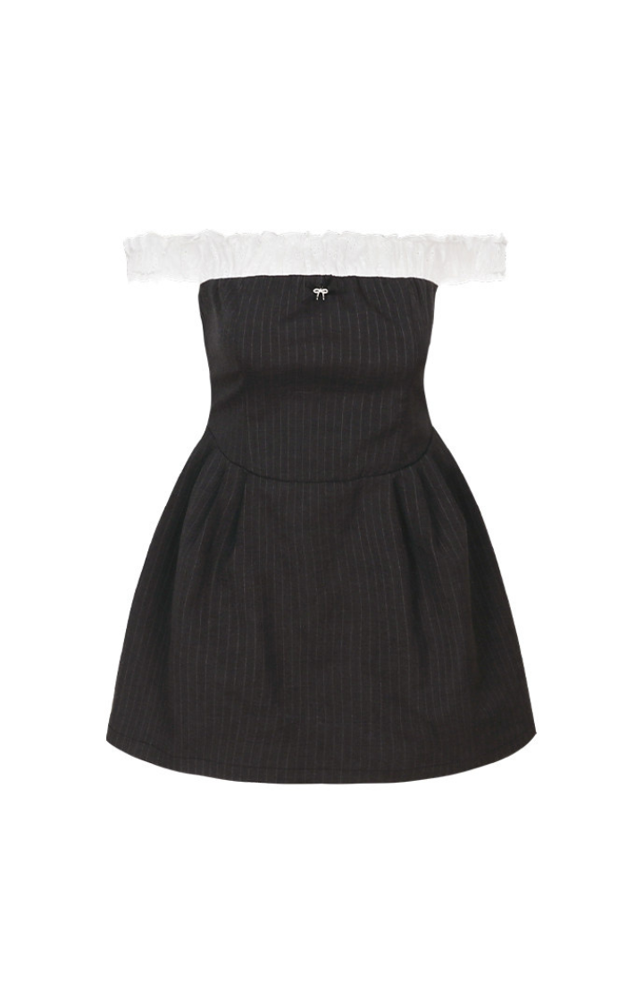 VELVET SIN OFF-SHOULDER MINI DRESS