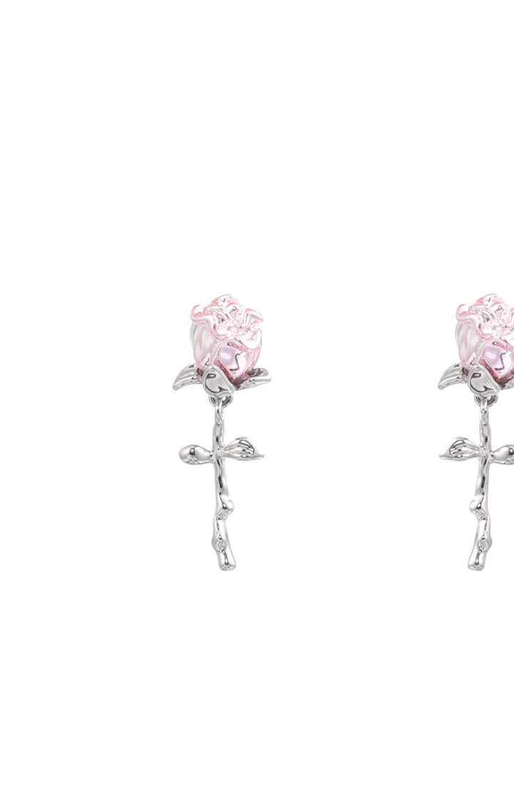THE ROSE SIN ROSARY EARRINGS