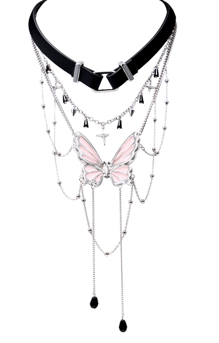 BUTTERFLY CHAIN SLAYER SET - BLUSH POISON