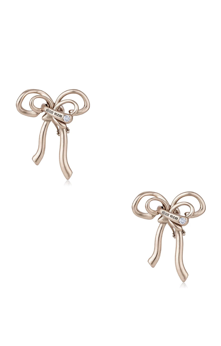 GILDED SILENCE BOW EARRINGS